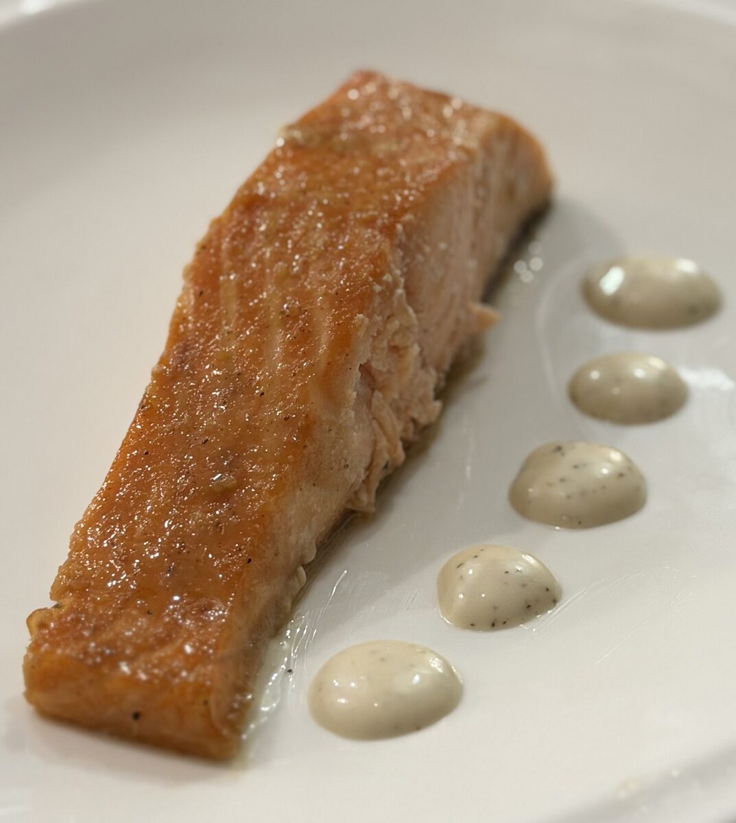 Maple glazed salmon fillet